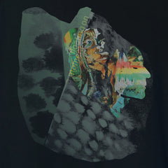Floating On A Moment Colour Female Scoop Neck Black T-shirt