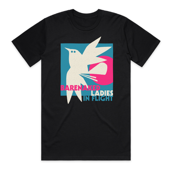IN FLIGHT BIRD BLACK T-SHIRT