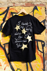 Black Lucky Stars Tee