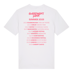 SUMMER TOUR TEE - WHITE/PINK POD