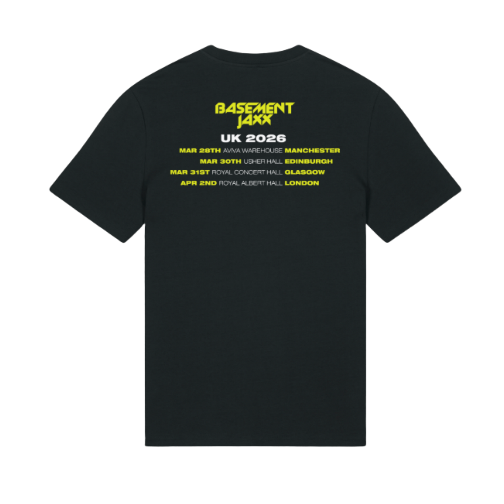 2026 TOUR TEE (BLACK) | Basement Jaxx | Official Merchandise Store UK