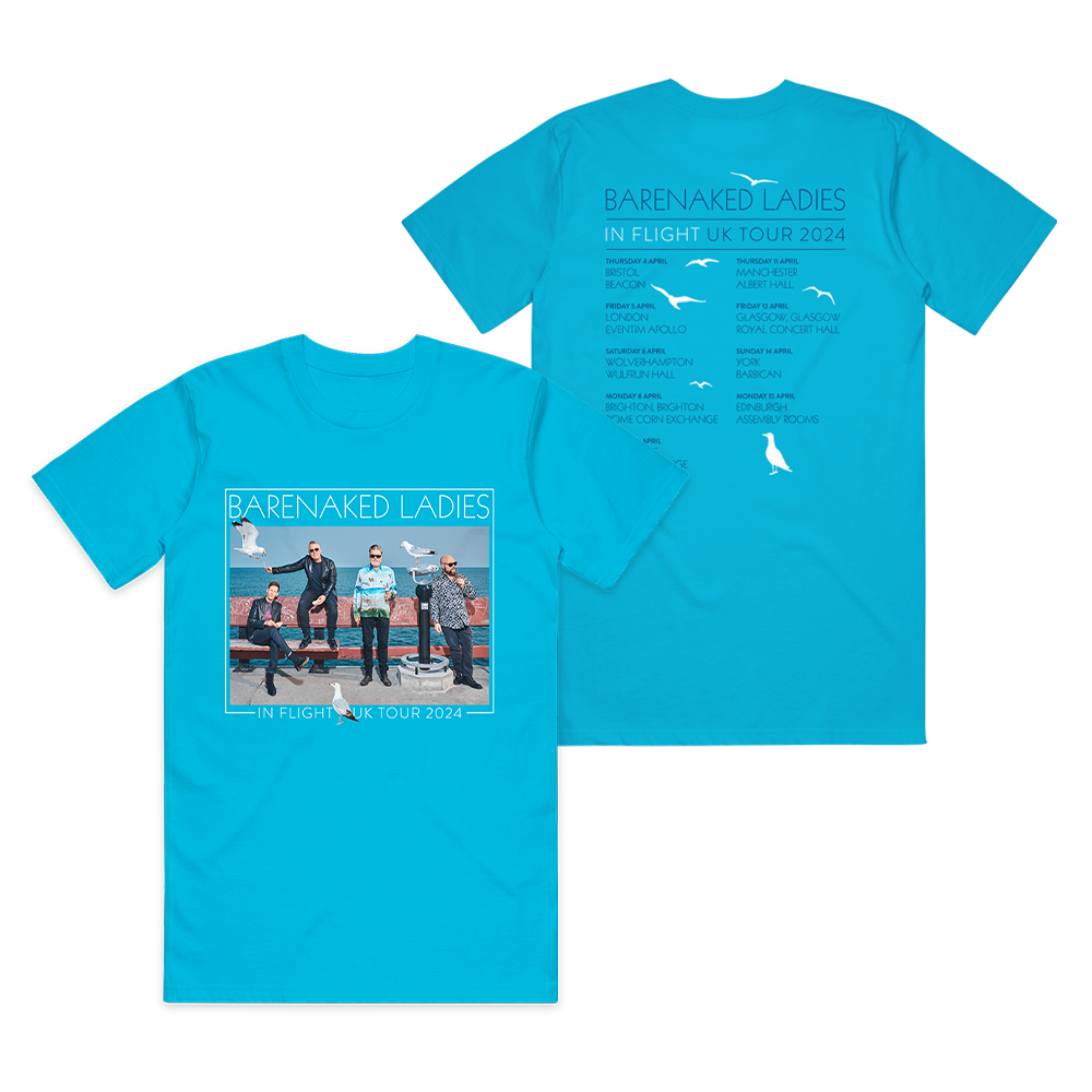 BNL IN FLIGHT 2024 TOUR T-SHIRT - Official Merchandise | Barenaked