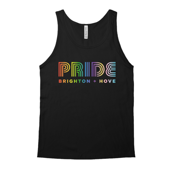 PRIDE BRIGHTON + HOVE LOGO TANK (BLACK)