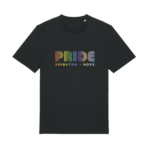 PRIDE BRIGHTON + HOVE LOGO T (BLACK)