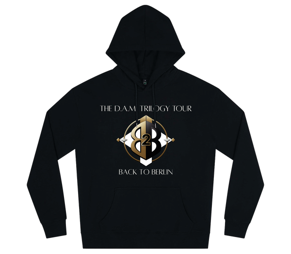 THE DAM TRILOGY LOGO HOODIE BLACK