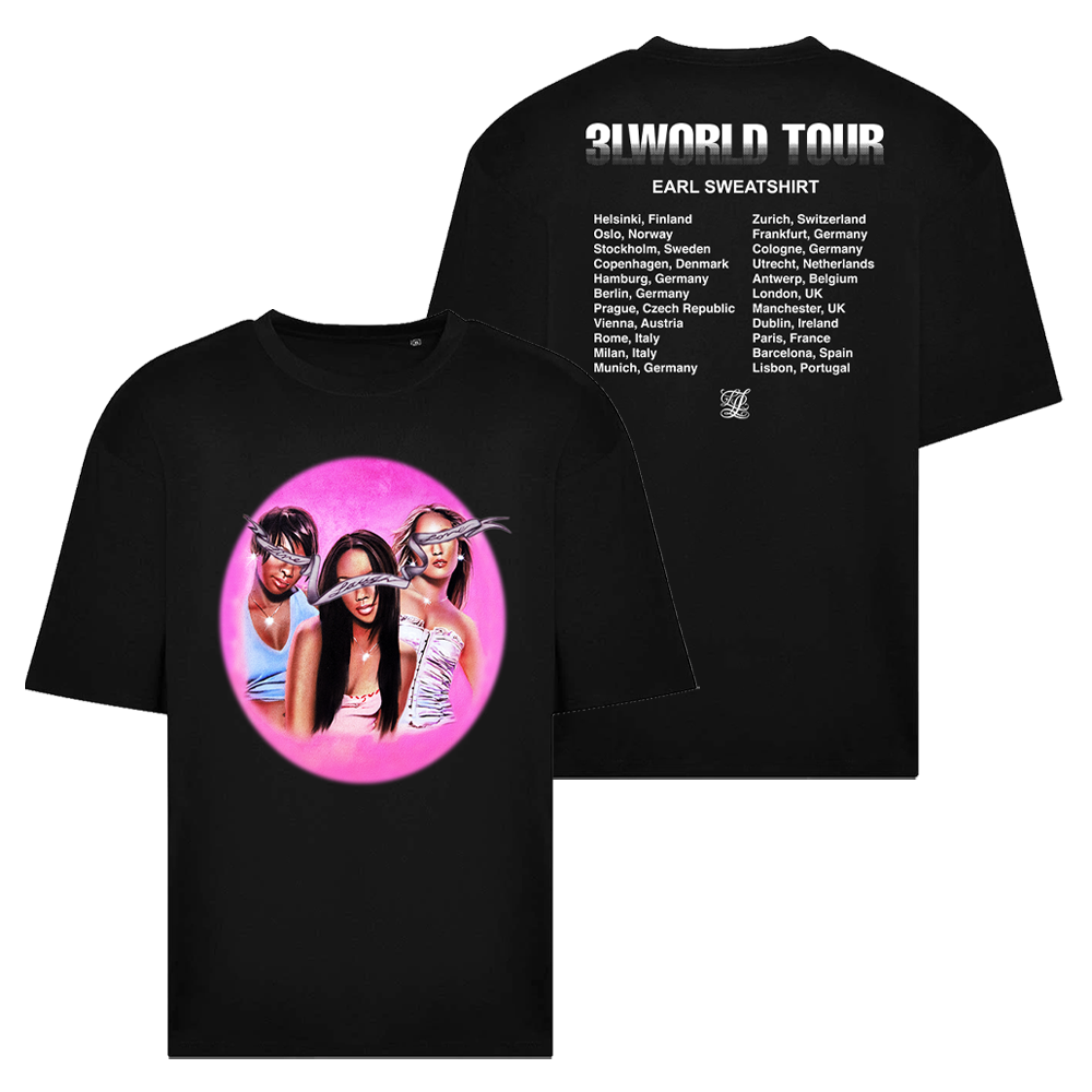 LLL OVAL TOUR BLACK TEE | Earl Sweatshirt | Official Merchandise