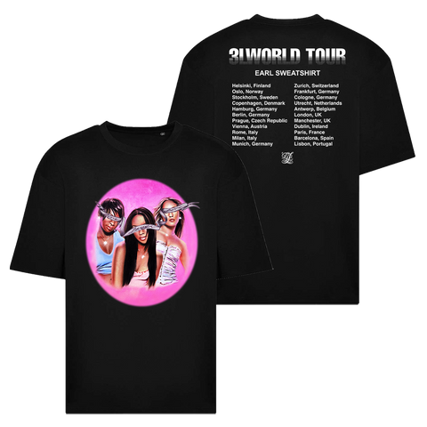 LLL OVAL TOUR BLACK TEE