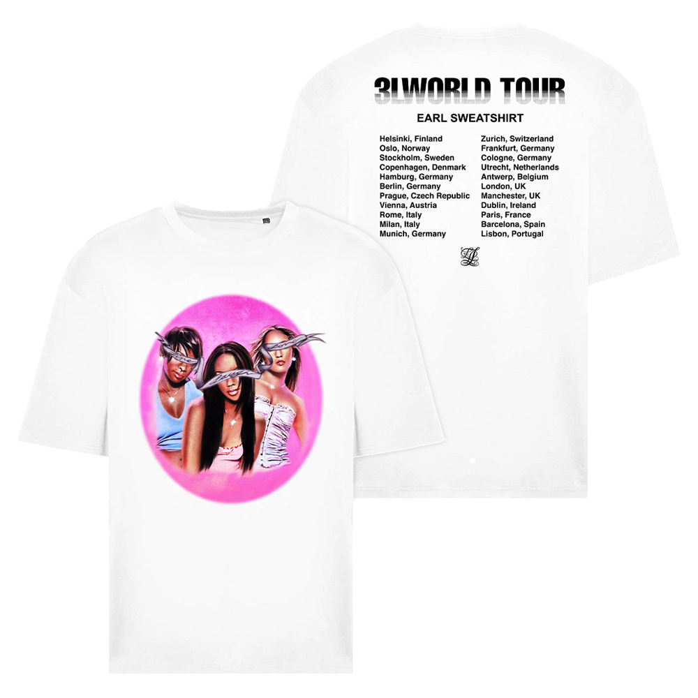 LLL OVAL TOUR WHITE TEE | Earl Sweatshirt | Official Merchandise