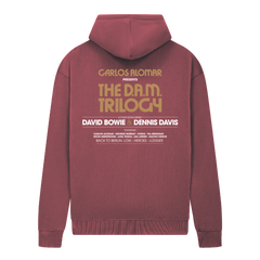 Collaboration Is Eternal Hoody Stone Washed burgundy