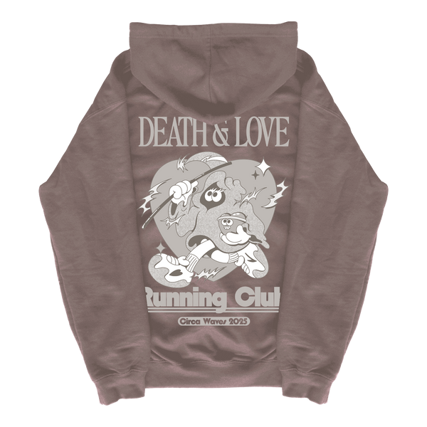 CIRCA WAVES - DEATH & LOVE RUNNING CLUB HOODIE (BROWN)