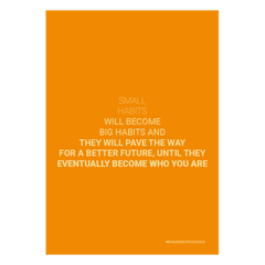 SMALL HABITS BECOME BIG HABITS - ART PRINT
