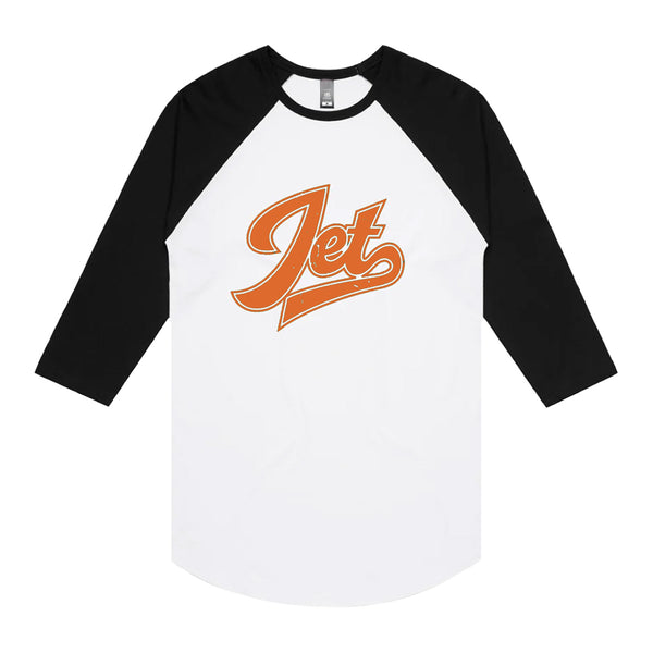 JET - BASEBALL RAGLAN (WHITE/BLACK)