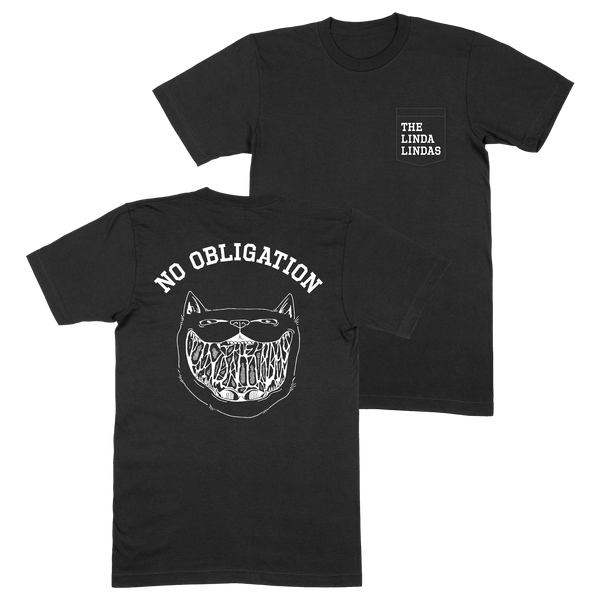 SMILING CAT POCKET T-SHIRT (BLACK)