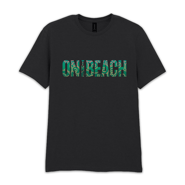 ON THE BEACH BLACK T-SHIRT