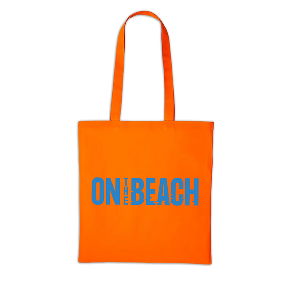 ON THE BEACH ORANGE TOTE BAG