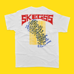 SKEGSS - PACIFIC HIGHWAY MUSIC TRACKLIST T-SHIRT (WHITE) - Apparel