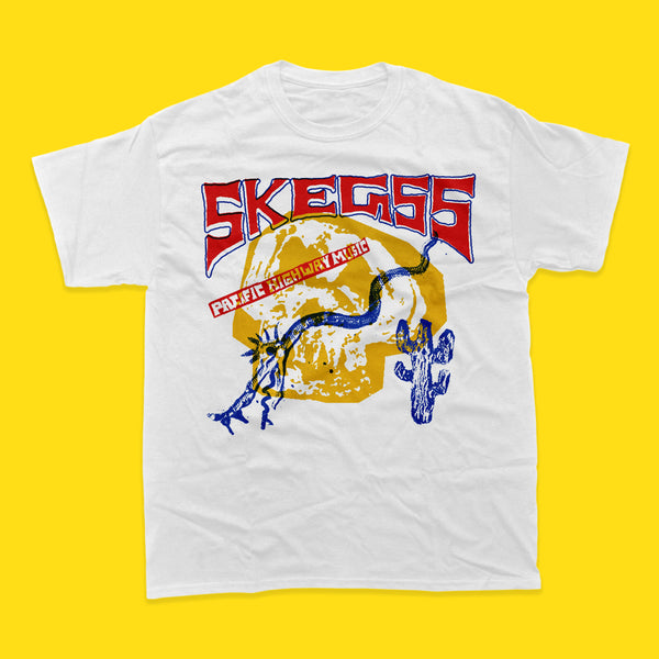 SKEGSS - PACIFIC HIGHWAY MUSIC TRACKLIST T-SHIRT (WHITE) - Apparel