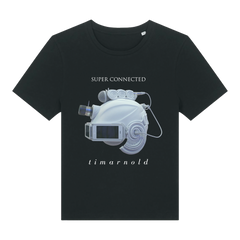 SUPER CONNECTED - iHead Black T-Shirt - Small / Fitted