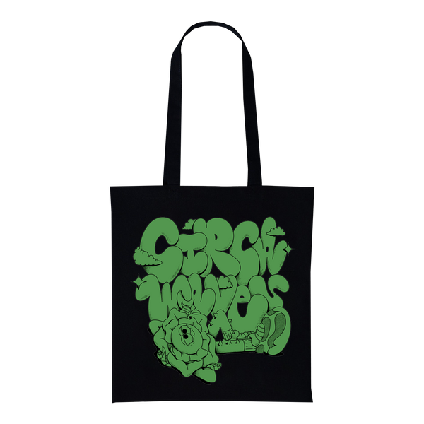 CIRCA WAVES - FLOWERS TOTE BAG (BLACK)