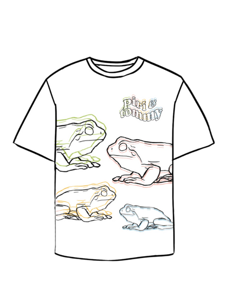 Piri & Tommy Frogs Tee - White