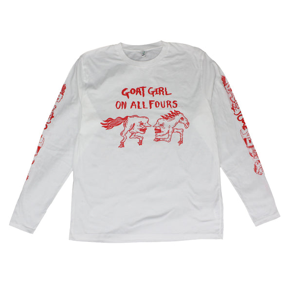 ON ALL FOURS WHITE LONG SLEEVE T-SHIRT